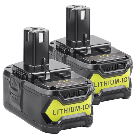 Futurebatt 18V 6Ah battery front view with LED gauge for quick charge status