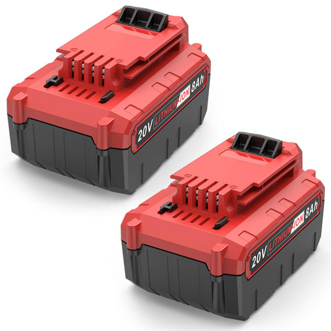 Futurebatt 2-pack on a workbench, high-capacity 20V battery for longer tool runs.