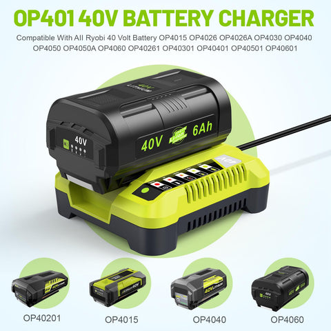 Futurebatt 40V charger compact design for small spaces