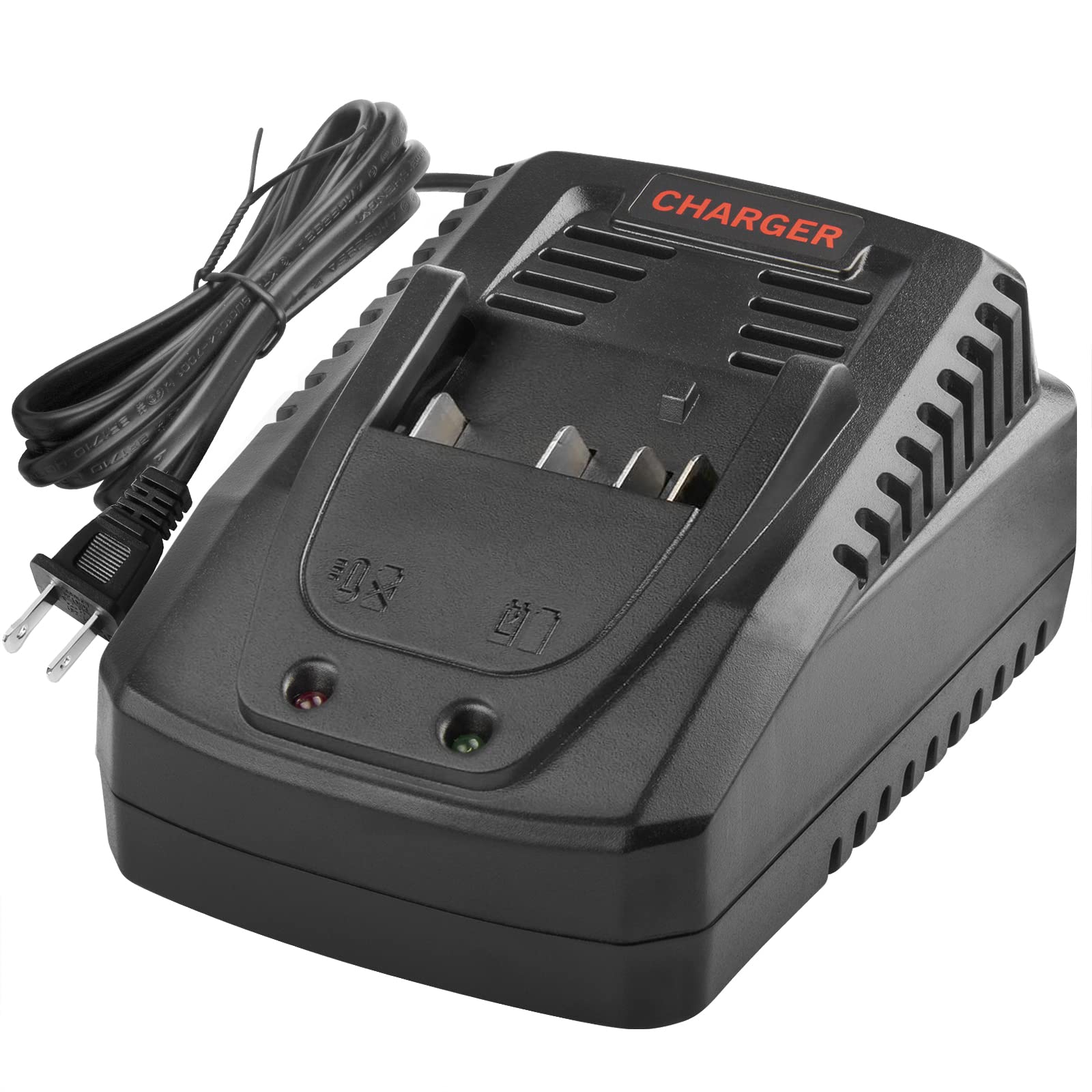 Futurebatt BC660 charger for Bosch 14V-18V, front view shows compact, reliable charging.