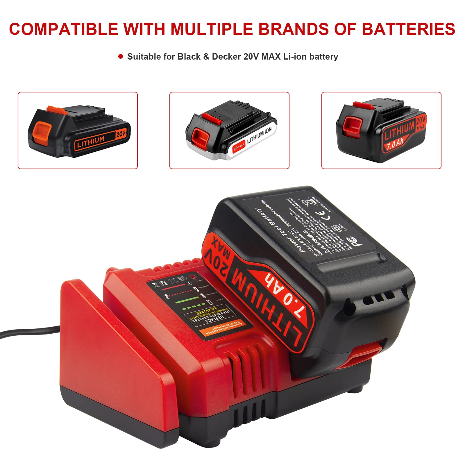 Futurebatt BDCAC202B compact design enables easy storage and transport