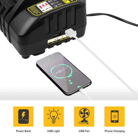 Futurebatt DCB112 can charge 6.0Ah packs in about an hour.