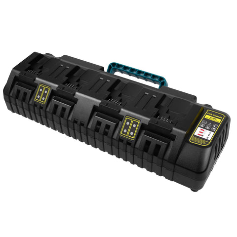 Futurebatt DCB112 front view with four simultaneous charging ports.
