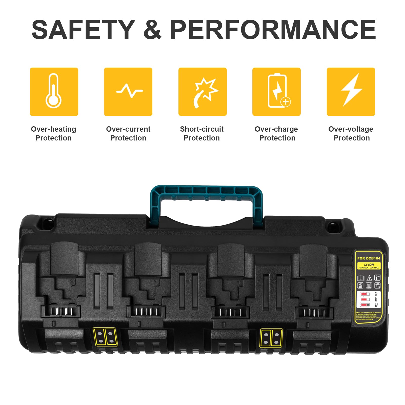 Futurebatt DCB112 enables quick, organized charging on busy job sites.