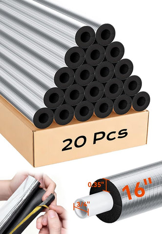 FUTURESHAN dual adhesive foam pipe insulation tube ready for quick outdoor protection.