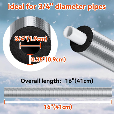 FUTURESHAN aluminum-foil wrapped pipe insulation offers durable weather resistance.