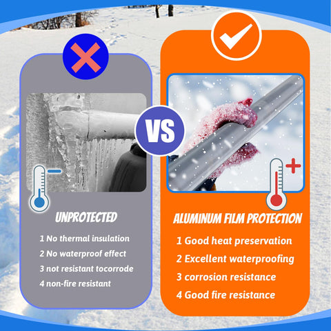 FUYITE outdoor pipe covers prevent freezing in winter and reduce heat gain in summer.