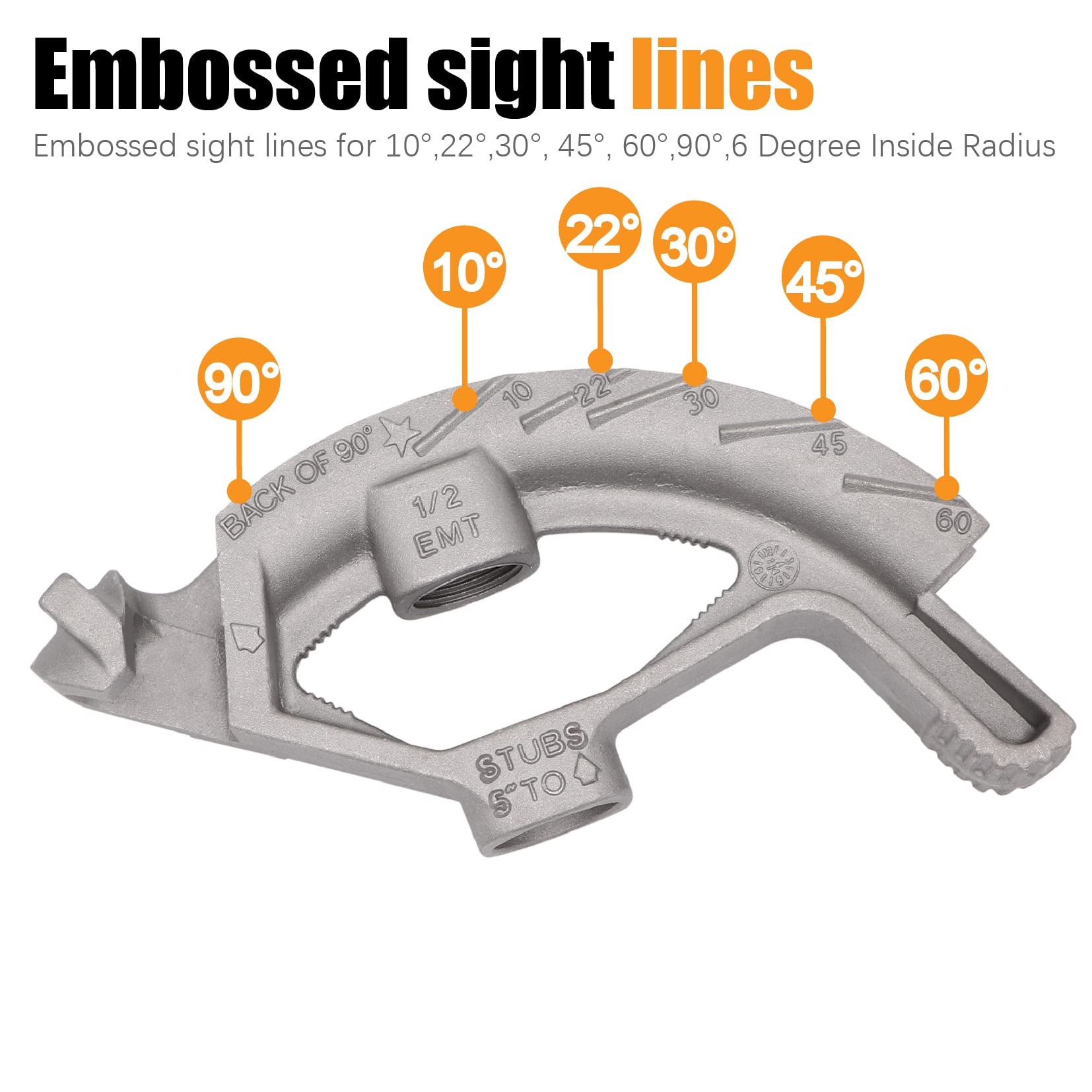 Fuzbaxy embossed sight lines show angles clearly.