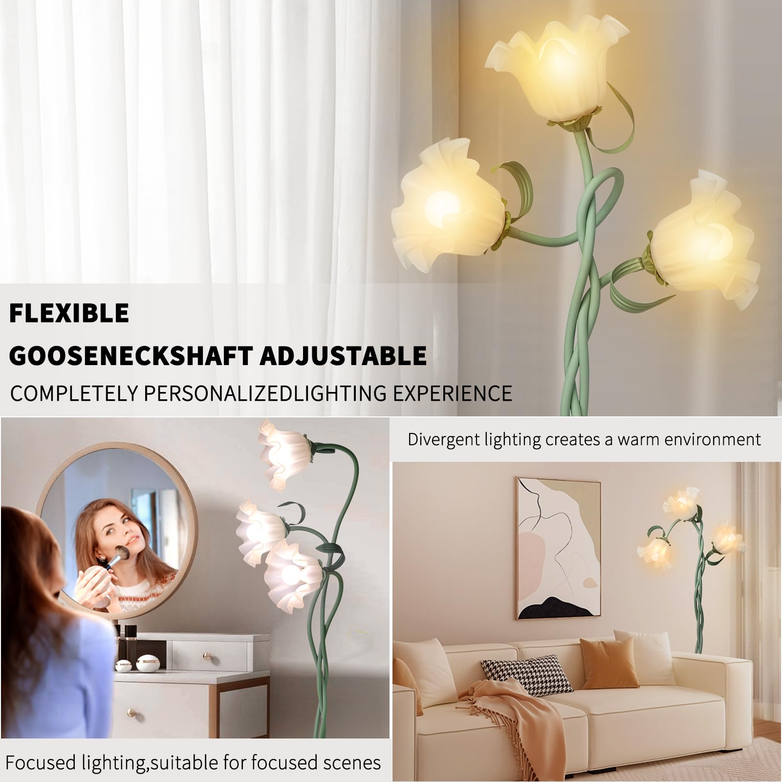 Fuzzbopn lamp features a flexible gooseneck for precise lighting angles