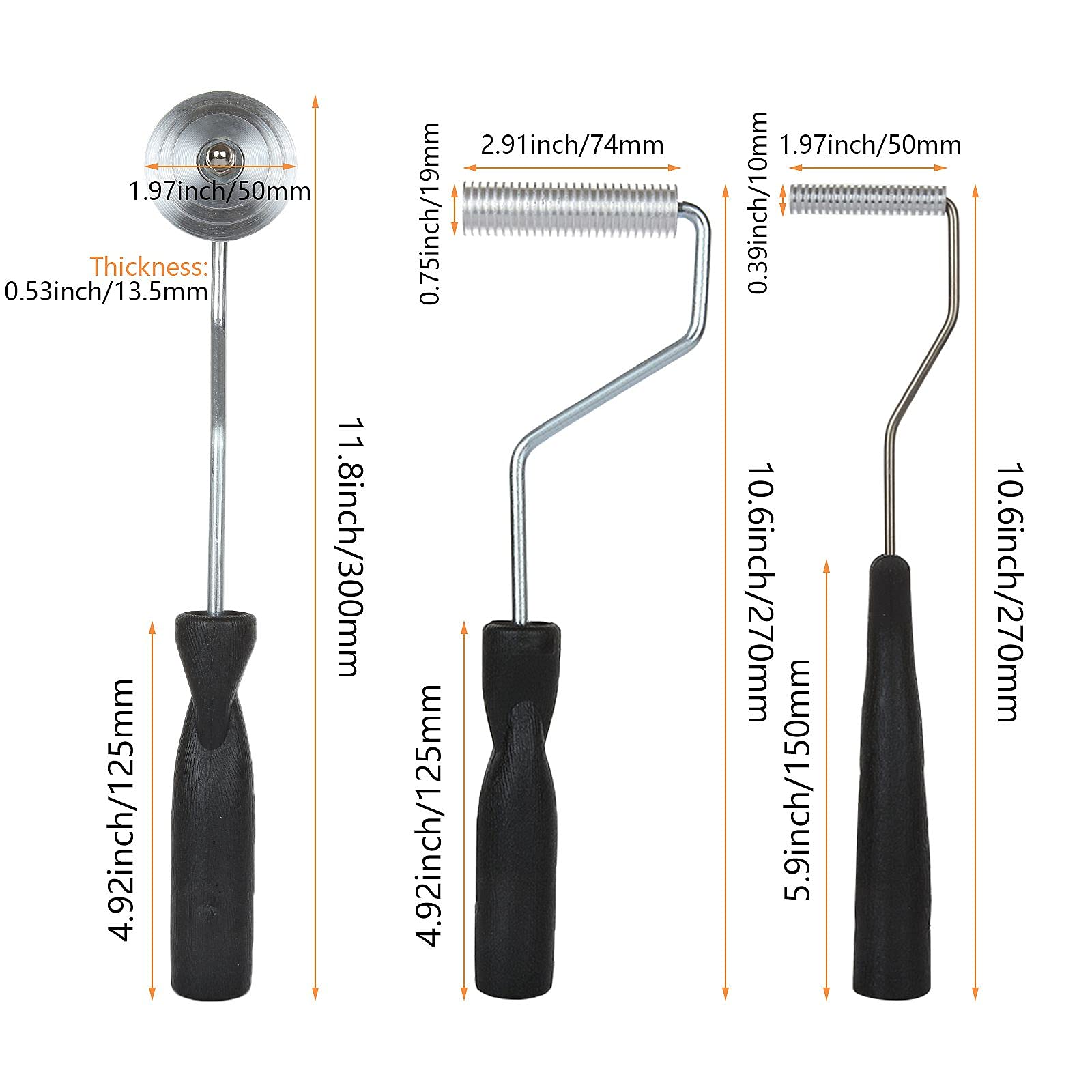 FVIEXE roller 125x12-5mm small helps remove fine air bubbles on thin laminates.