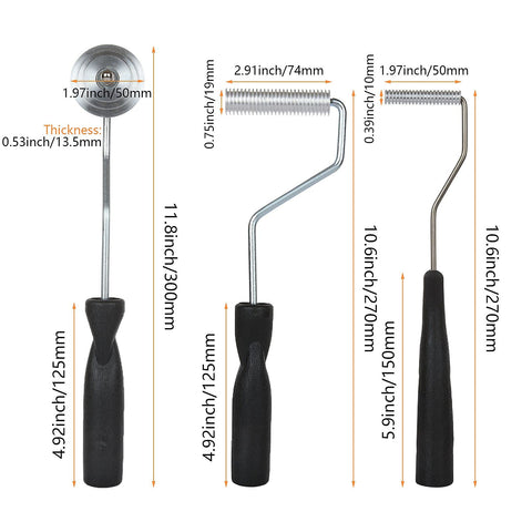 FVIEXE roller 125x12-5mm small helps remove fine air bubbles on thin laminates.