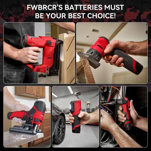 FWBRCR upgrade-ready 12V battery for durable tools.