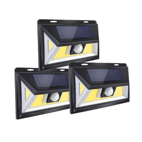 Fwieurow Upgrade 3-Pack solar motion lights with magnet for easy, tool-free mounting.