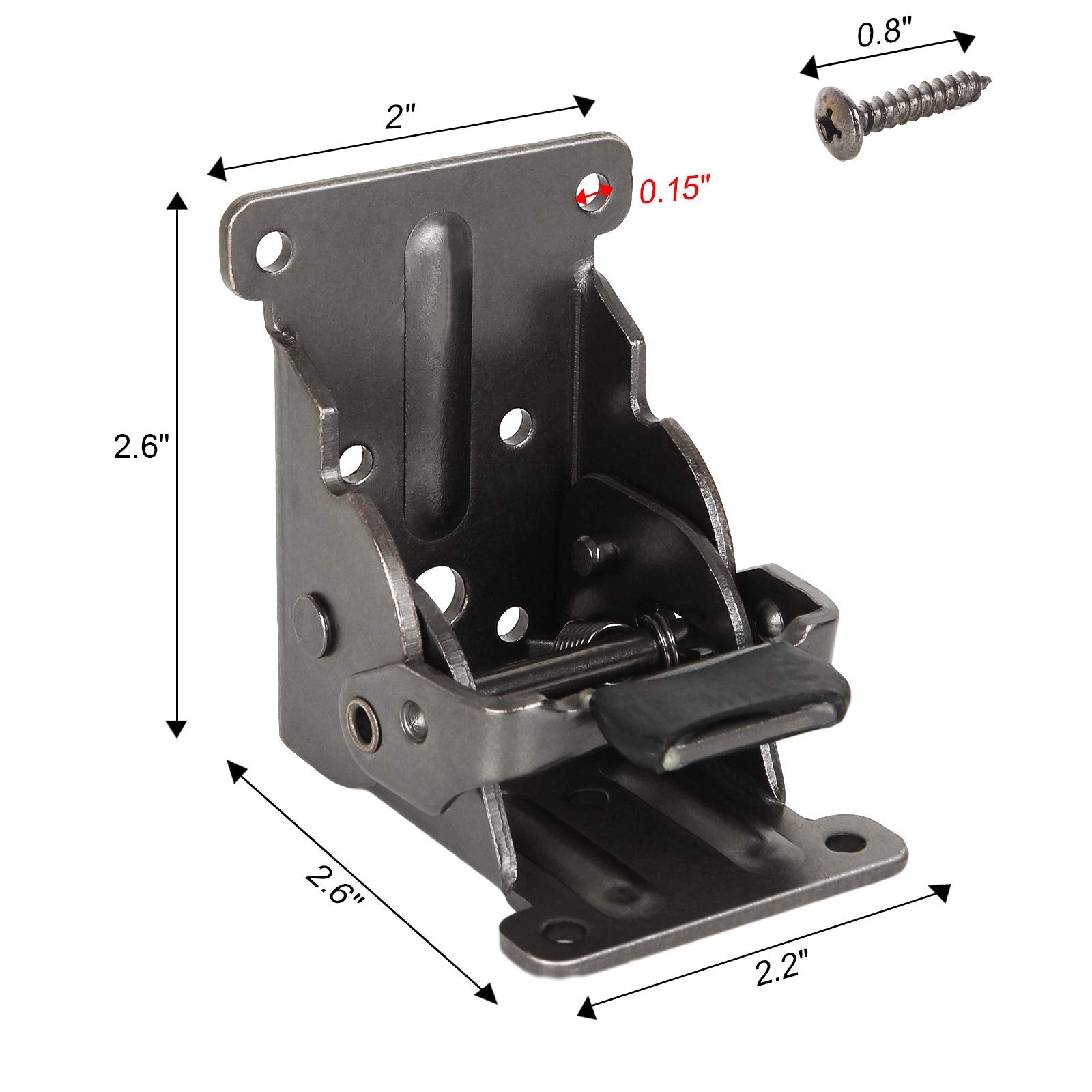 FWEEK self-locking hinge mechanism in action, offering secure open positions for versatile furniture.