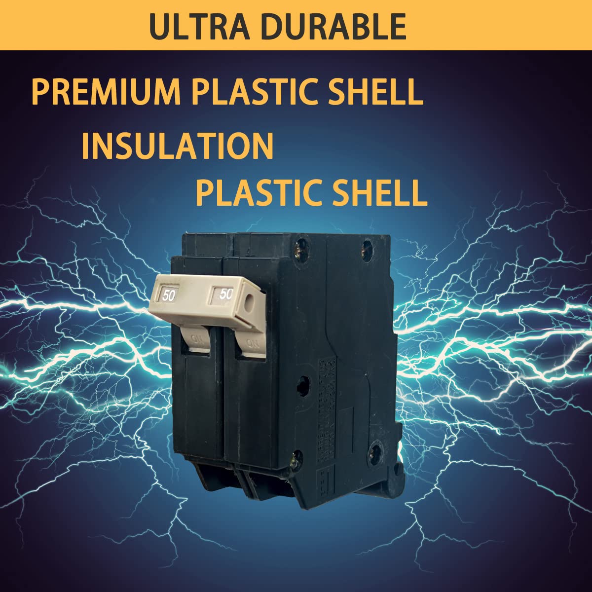 Fxsmgdy 50A plug-in breaker in OEM load center for reliable circuit protection.