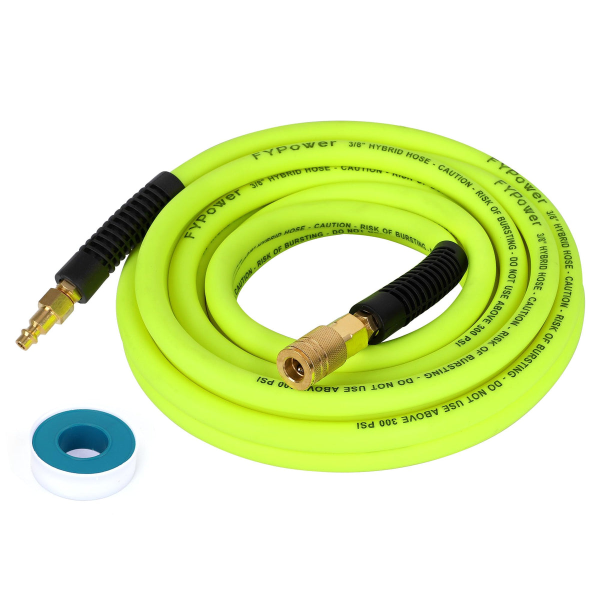 FYPower air hose 38-inch flexible design enables tight-space maneuvers.
