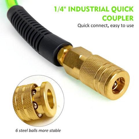 FYPower bend restrictors protect joints for longer hose life under heavy use.