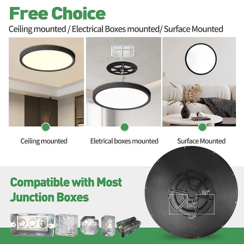FY WISDOM FLY LIGHTING 20-inch LED flush mount close-up diffuser for soft, even light