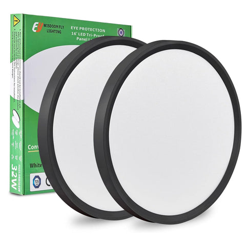 FY WISDOM FLY LIGHTING 2PK front view shows slim black LED panel delivering even glow