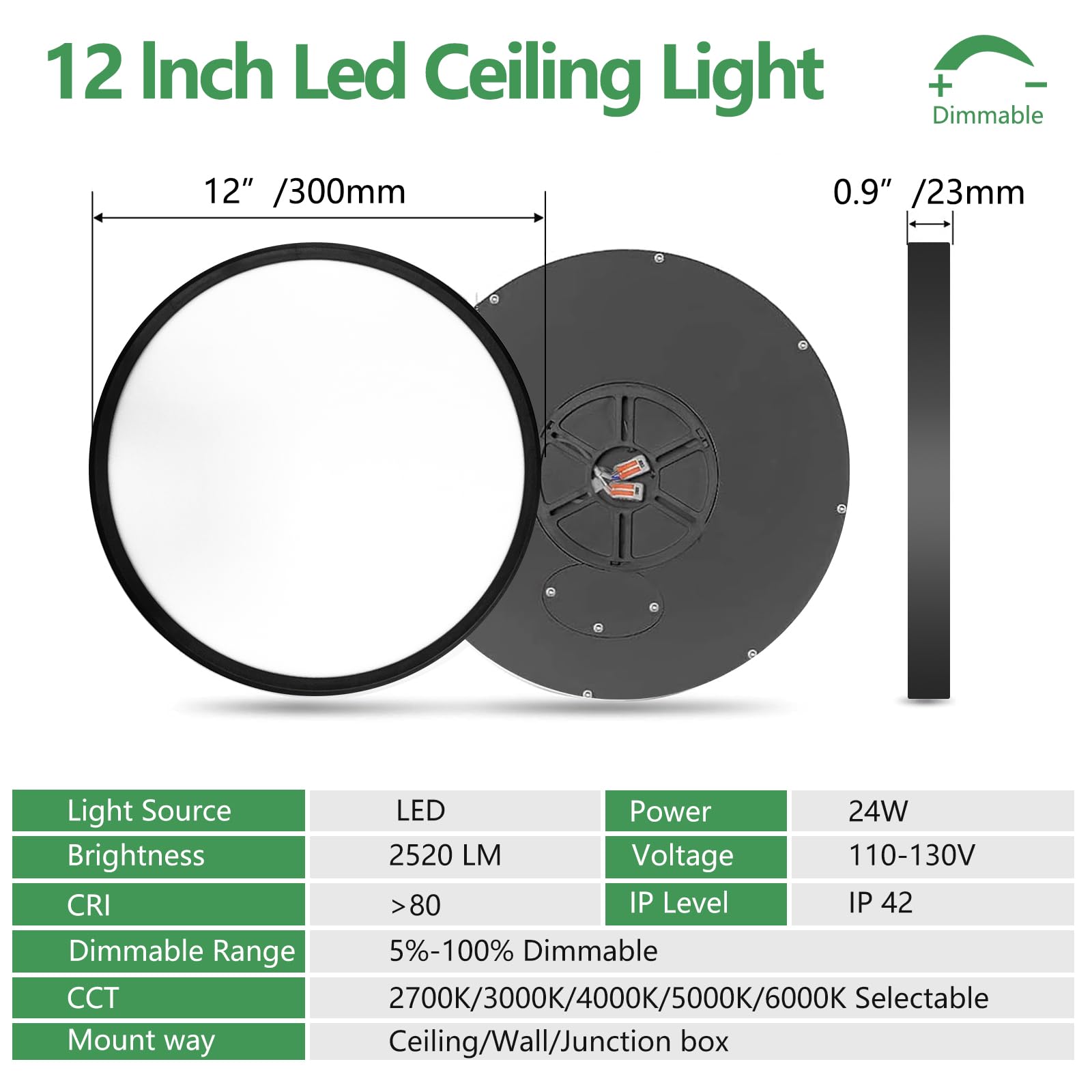 FY WISDOM FLY LIGHTING 6PK sealed flat panel resists dust and moisture