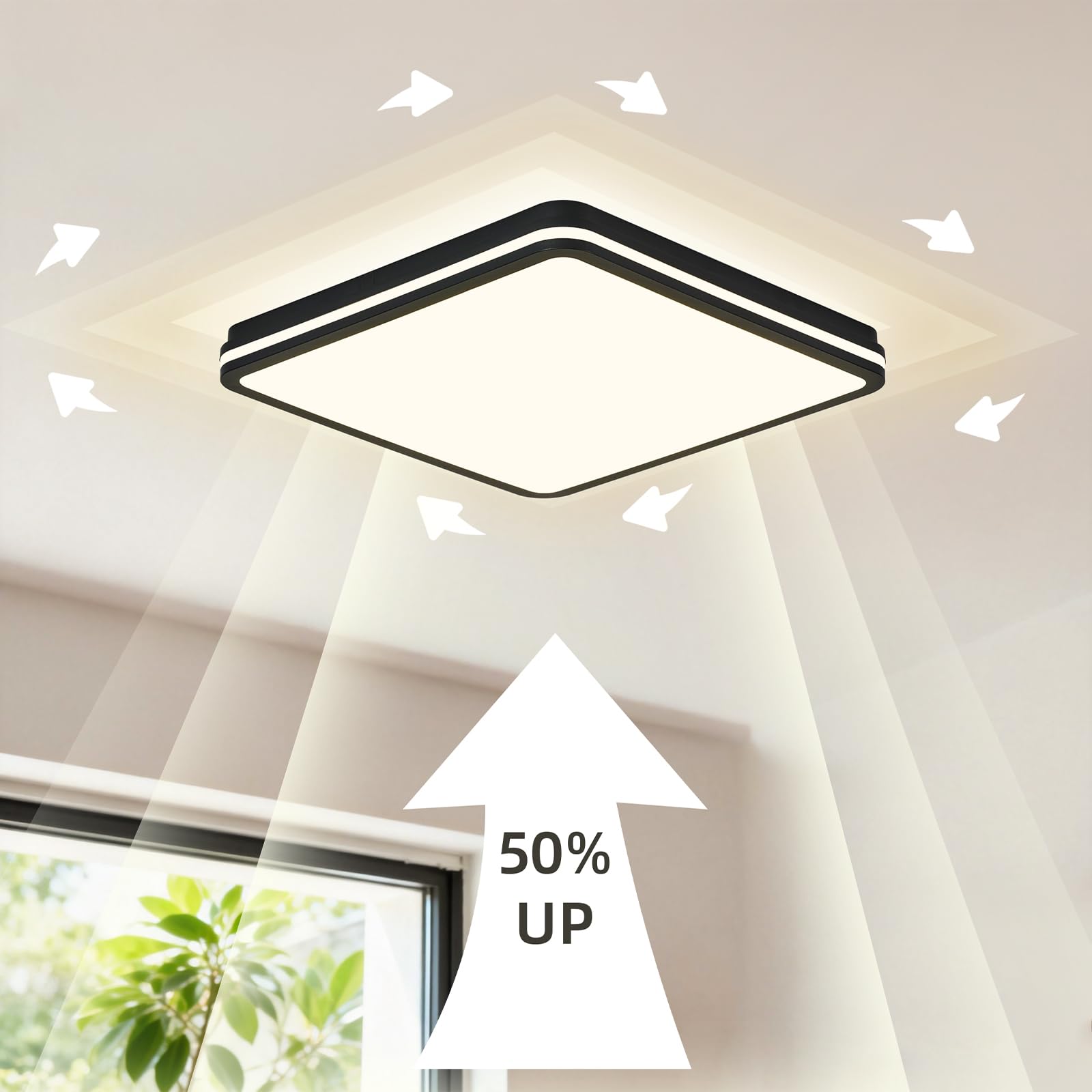FY Wisdom Fly Lighting side light band shows expanded ambient illumination for living spaces.