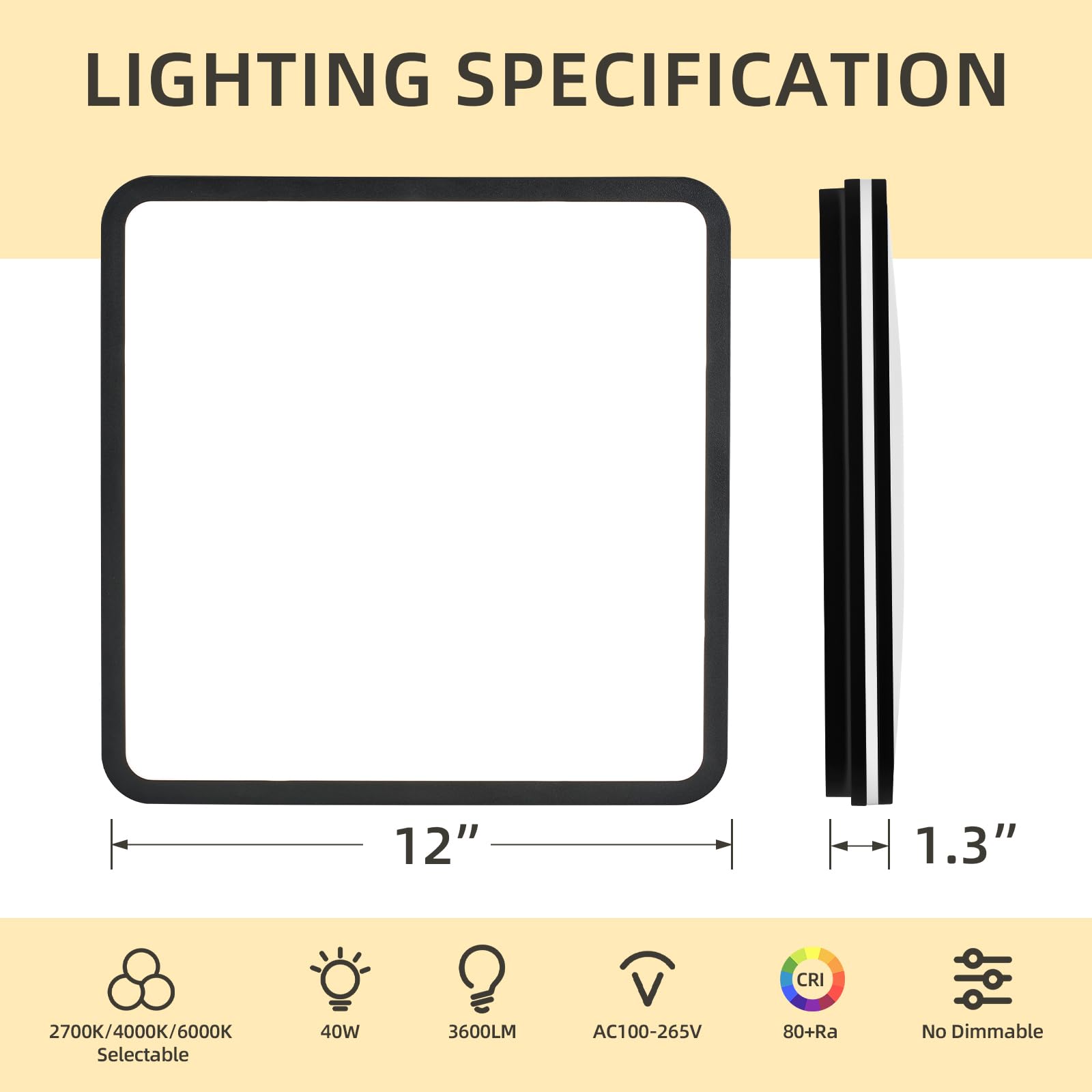 FY Wisdom Fly Lighting ultra-thin 1.26-inch profile for low-ceiling rooms.