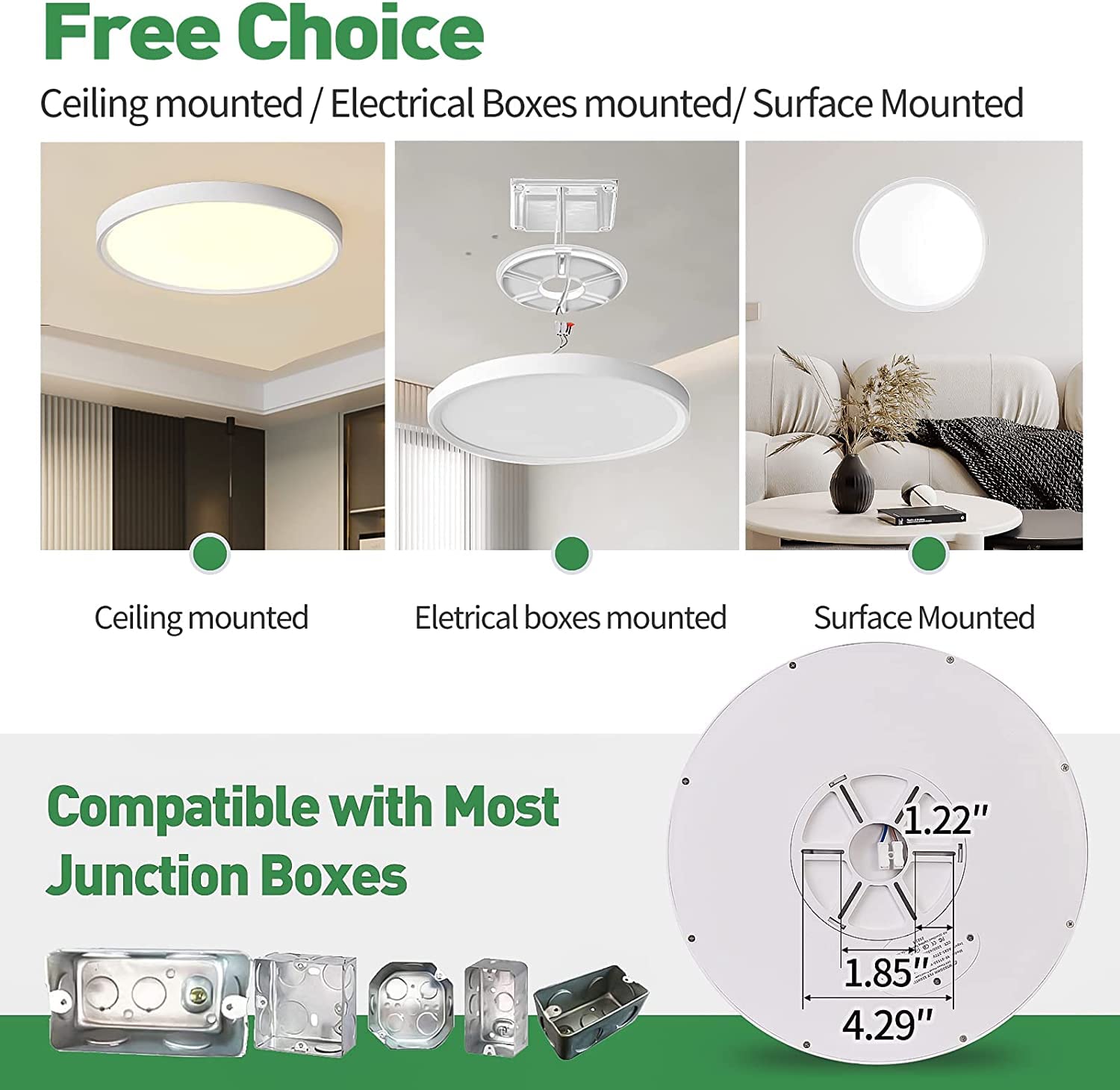 FY WISDOM FLY LIGHTING slim low-profile design fits low ceilings