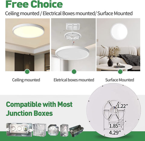 FY WISDOM FLY LIGHTING slim low-profile design fits low ceilings