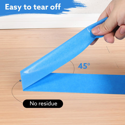 Tape applied on glass surface demonstrates smooth adhesion and clean removal after drying