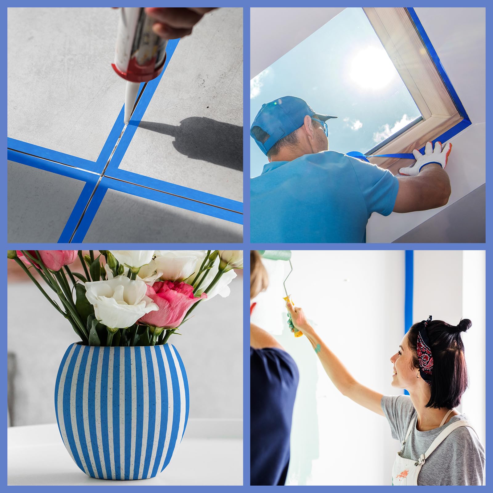 Fyguard blue tape helps create precise stripes and decorative panels.