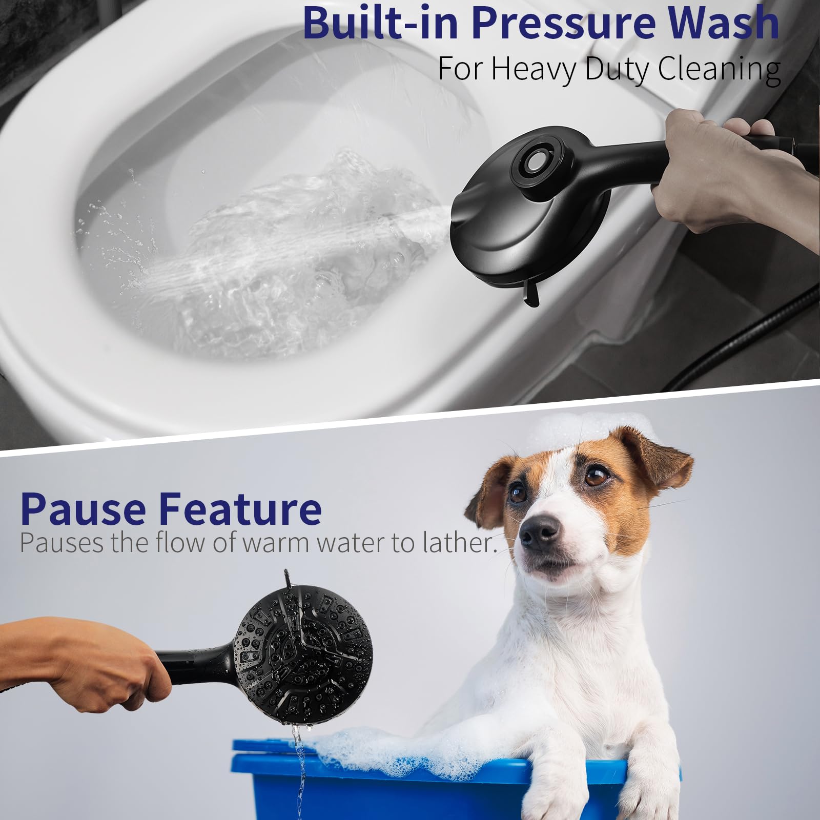 Fyhib 60-inch hose offers flexible reach for seated or standing showers