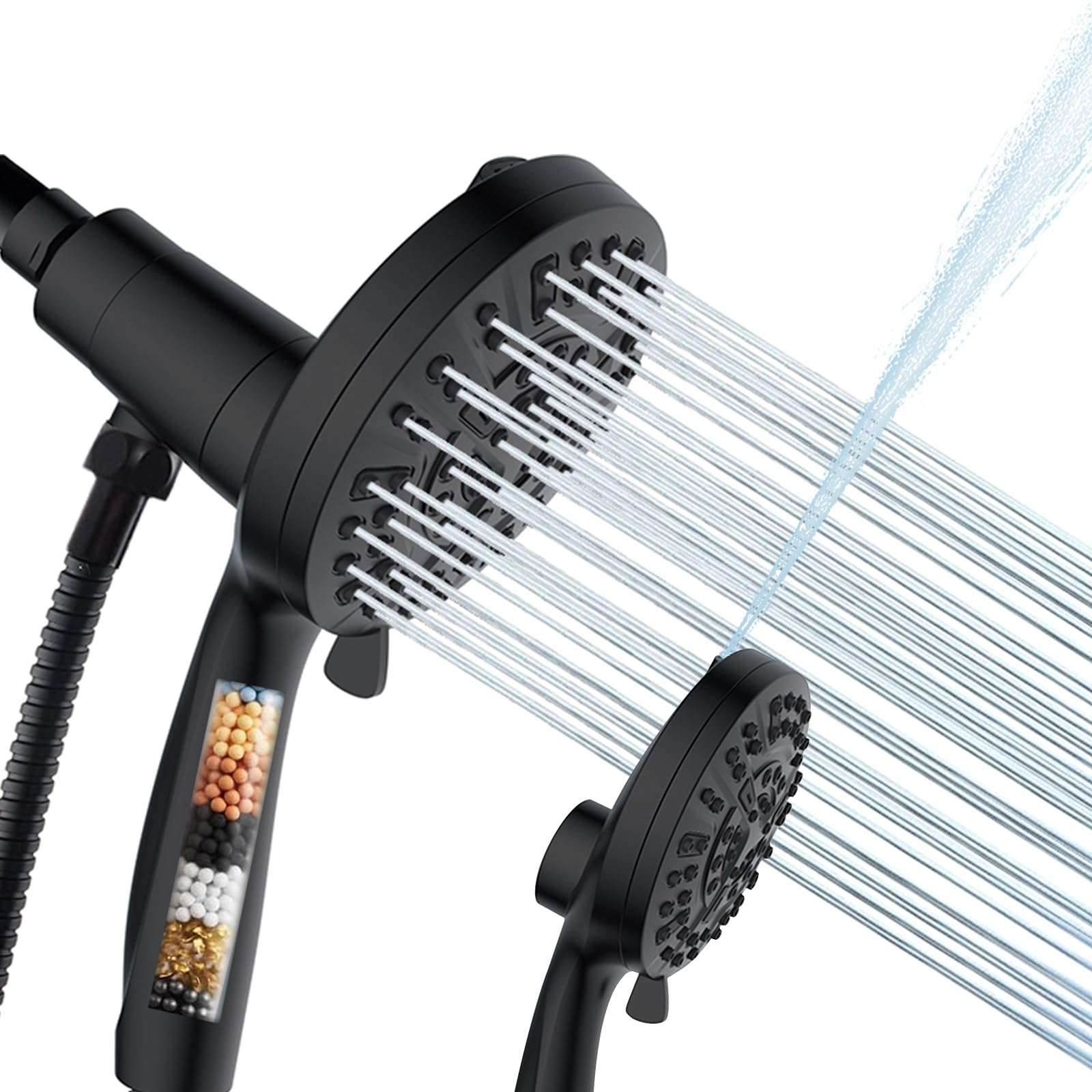 Fyhib filtered shower head with 10-layer filter for cleaner water and smoother skin