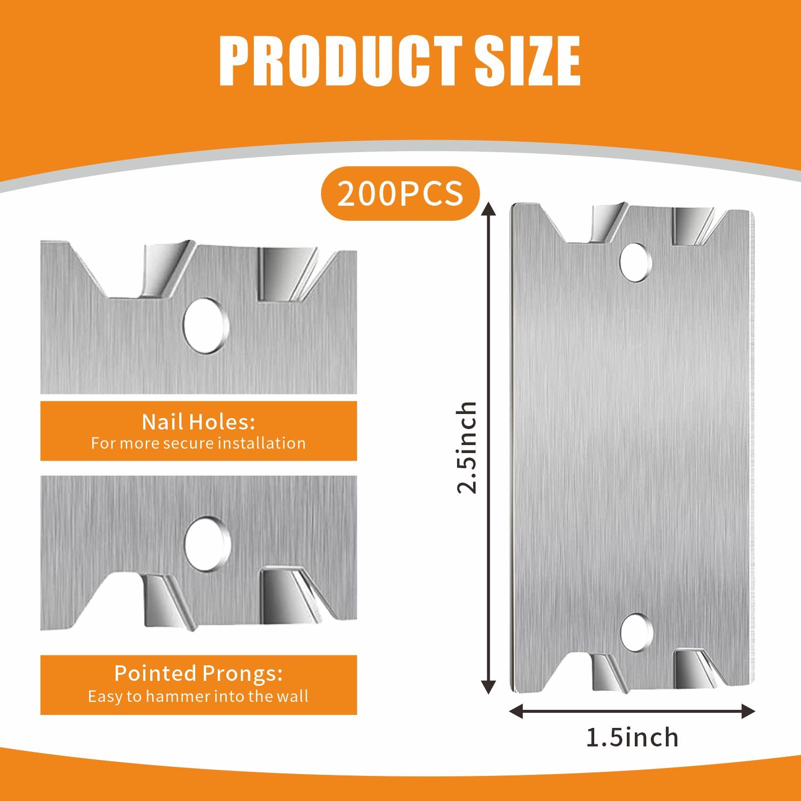 Fyjbnh 1.5x2.5-inch nail plates guard cables during framing.