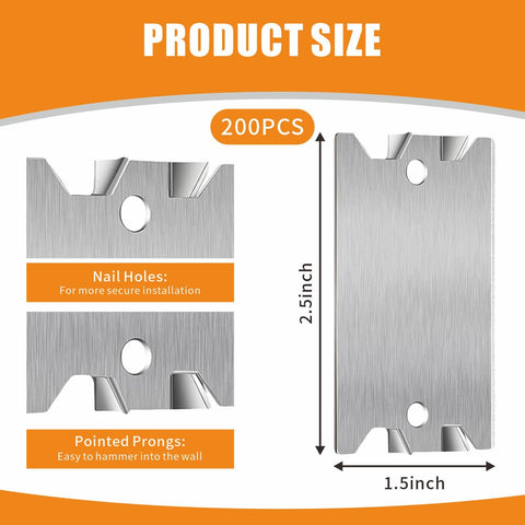 Fyjbnh 1.5x2.5-inch nail plates guard cables during framing.