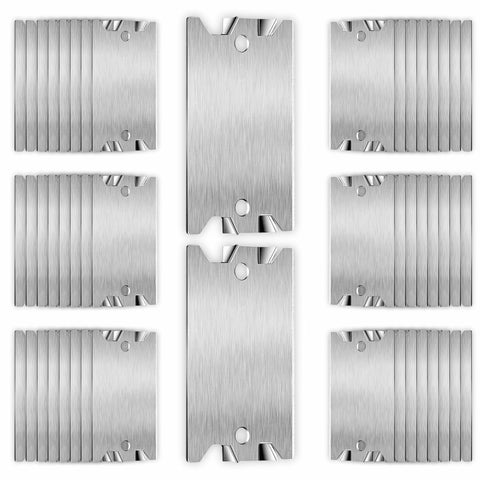 Fyjbnh nail plates over studs provide steel protection for plumbing and wiring.