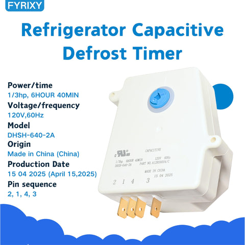 FYRIXY 5304526183 defrost timer back view with easy wiring connections
