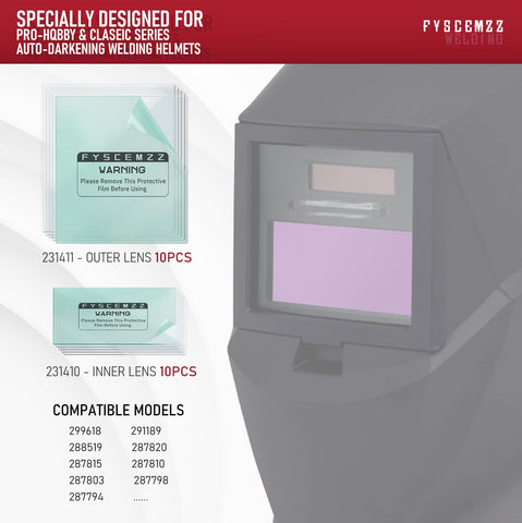 FYSCEMZZ outside cover lens 231411 provides durable front protection for welds.