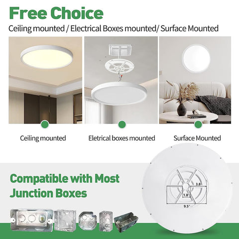FY WISDOM FLY LIGHTING 20-inch flush mount in kitchen for bright task lighting