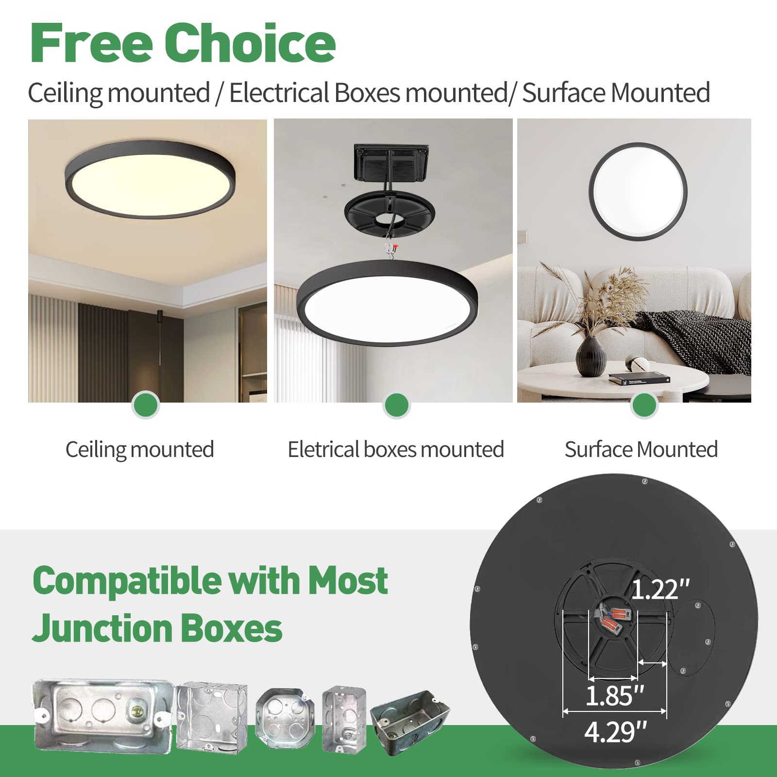 FY WISDOM FLY LIGHTING six-pack LED ceiling lights for multi-room use.