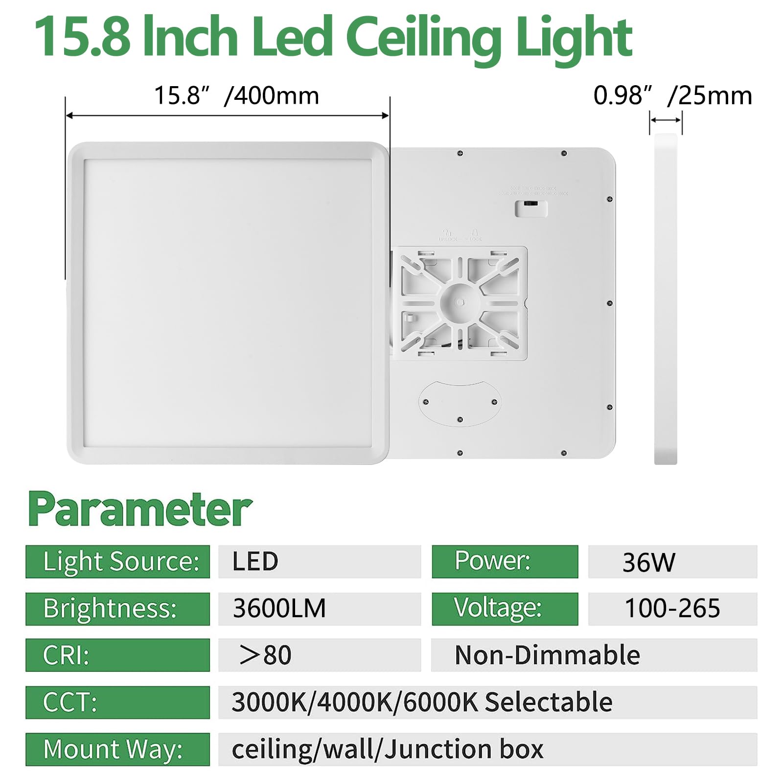 FY WISDOM FLY LIGHTING 3-color selectable 3000-6000K for versatile task and ambient lighting