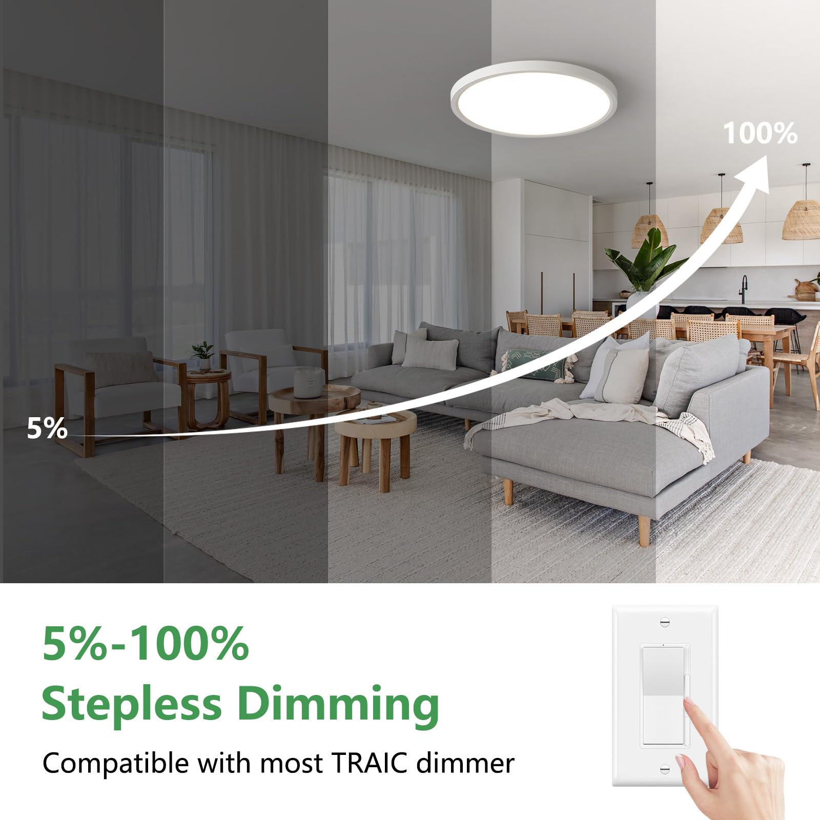 FY WISDOM FLY LIGHTING selectable color temperatures 2700K to 6000K for adaptable ambience.