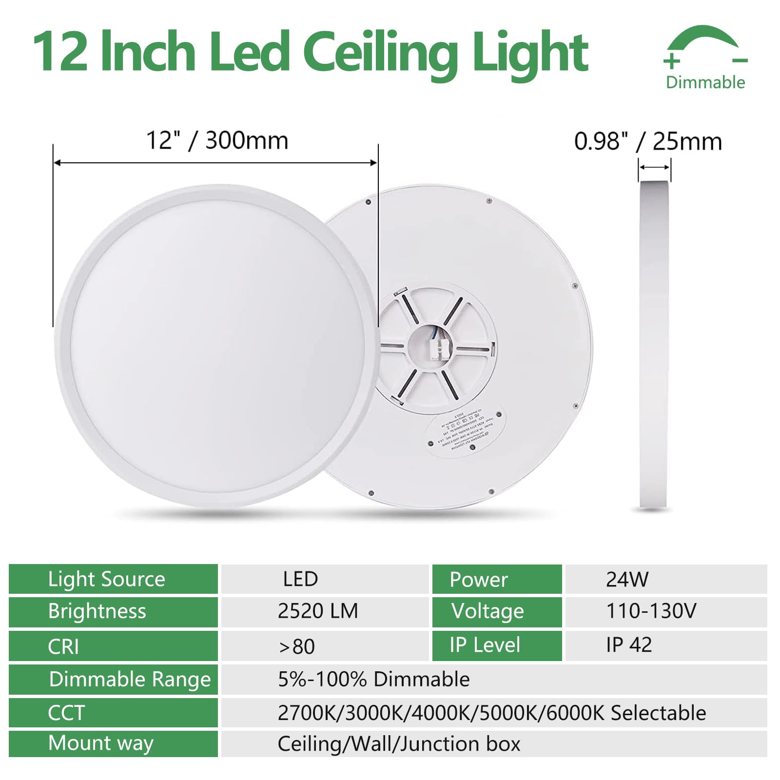 FY WISDOM FLY LIGHTING ultra-slim 0.9-inch flat panel for low-clearance ceilings.