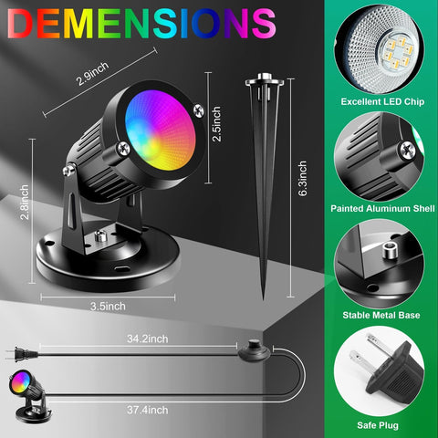 FZWLE spot light installation options with metal base and versatile mounting