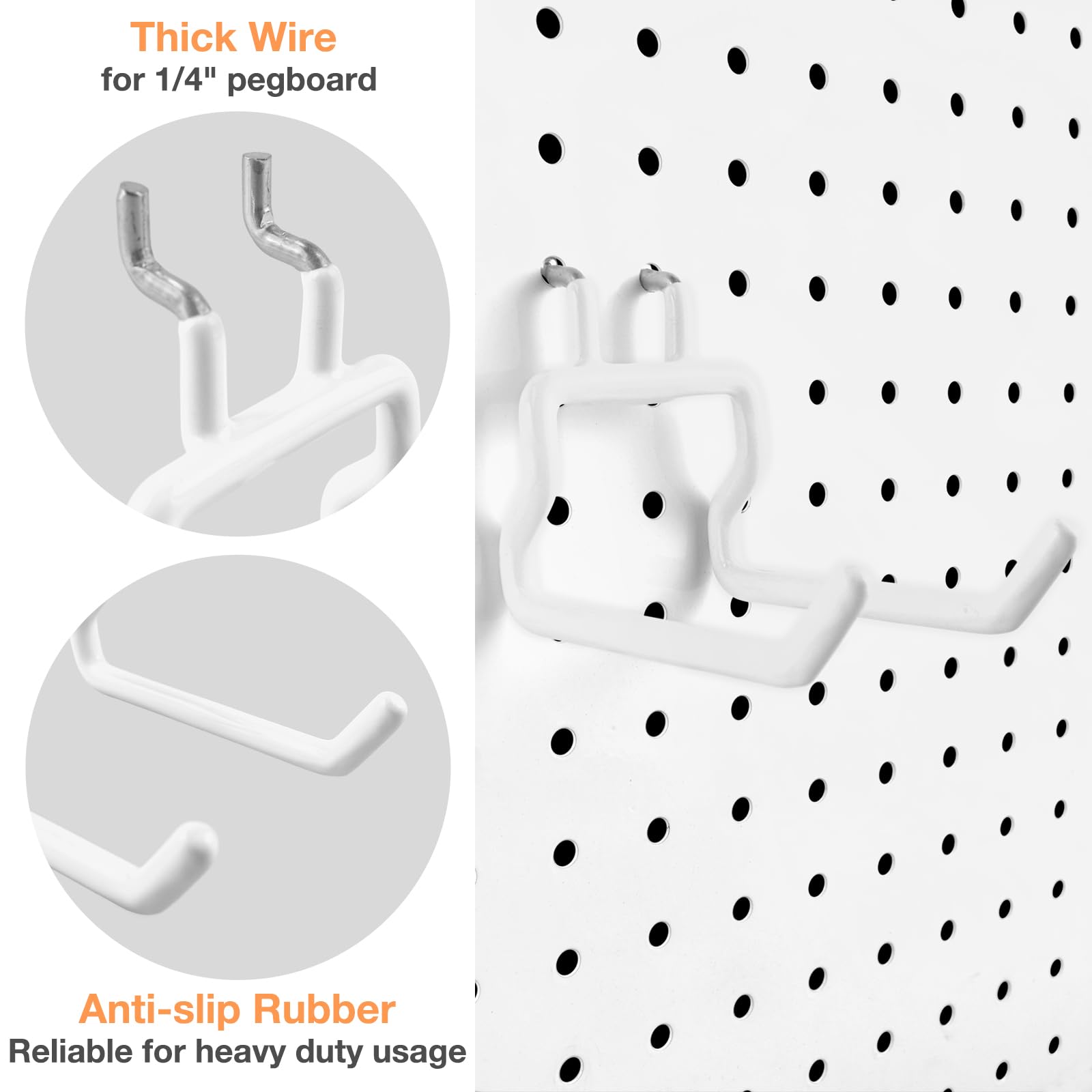 G.CORE fits quarter-inch pegboards with one-inch spacing for universal compatibility.