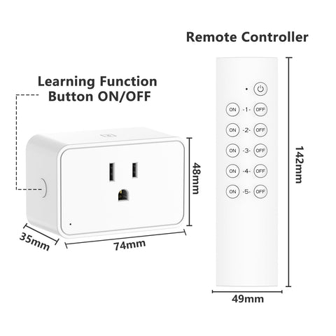 G-Homa RF receiver penetrates walls for reliable wireless control.