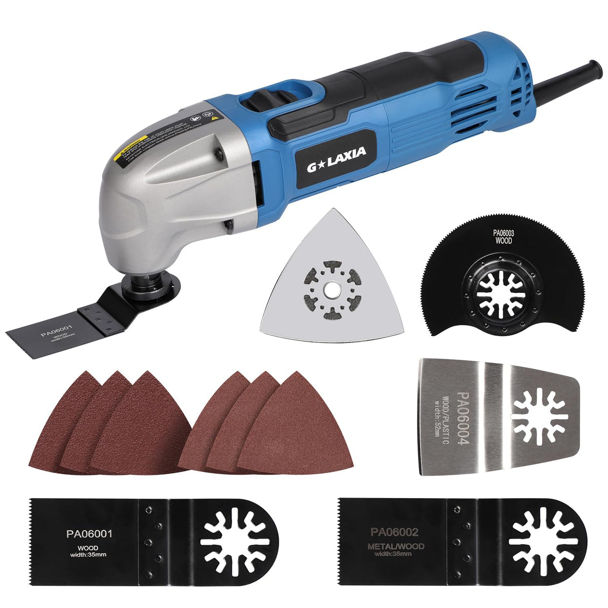 G LAXIA oscillating tool with corded motor enabling precise cuts.