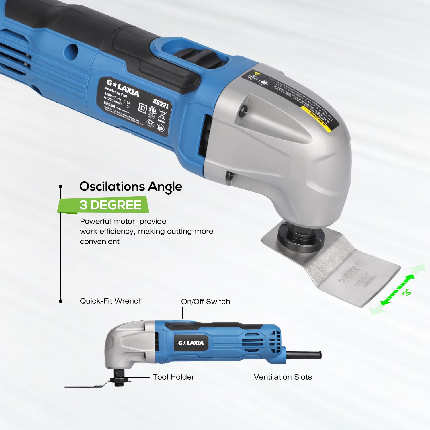 G LAXIA semi-circle wood blade for precise wood cutting.