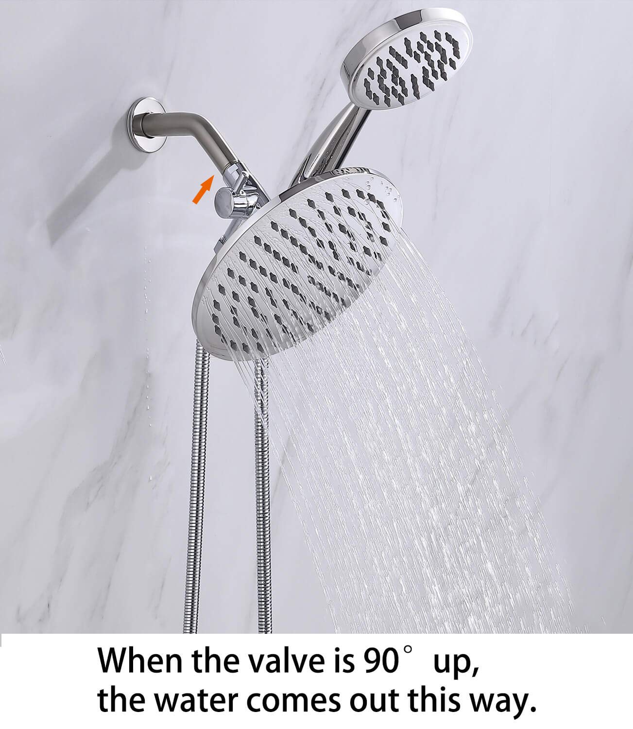 G-Promise 3-way diverter in action directing water to outlets