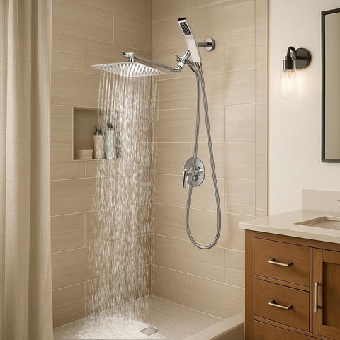 G-Promise 3-way diverter lets switching between outlets.