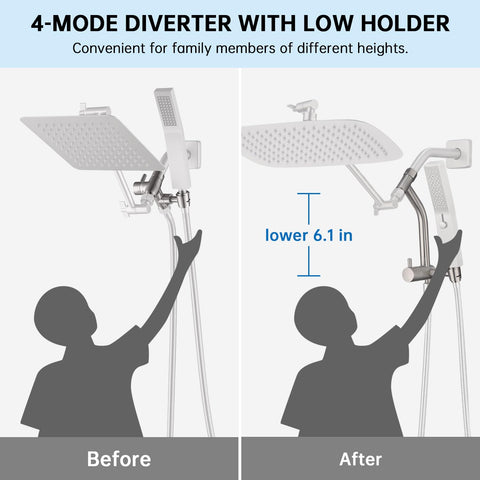 G-Promise 3-way diverter with pause function for customizable water flow